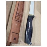 Rapala Normark Fillet Knife, Zebco Omniflex Fishing Line, and Sharpening Stones