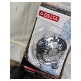 Delta Showerhead, Plumbing Fittings, and Accessories Lot including Valves and Connectors