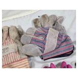 Lot of 5 Pairs of Work and Gardening Gloves