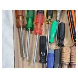 Lot of Screwdrivers, Files, and Hand Tools