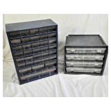 Vintage Metal and Plastic Storage Cabinets with Assorted Hardware