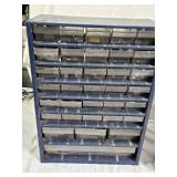 Vintage Metal and Plastic Storage Cabinets with Assorted Hardware