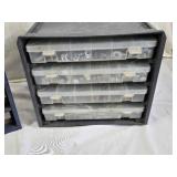 Vintage Metal and Plastic Storage Cabinets with Assorted Hardware