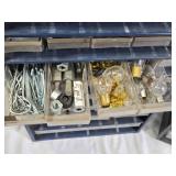 Vintage Metal and Plastic Storage Cabinets with Assorted Hardware