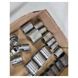 Various 1/2 Drive Sockets with Ratchet and Extensions