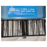 CTT Tools 1/2" Drive Deep Sockets (missing 2) and Impact Driver Set