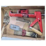 Caulking Gun, Putty Knives, Scraper, and Trowels