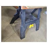 Folding Sawhorse with Plywood Top