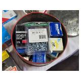 Boxes of Various Nails, Screws, and Staples