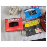 Boxes of Various Nails, Screws, and Staples