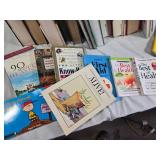 Collection of Books Including Bible Commentaries, Gardening Guides, and Health References