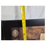 Framed Abstract Art, Floral Print, and Mirror Set - Earthy Tones and Wildflower Motifs
