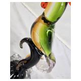 Murano Style Art Glass Rooster Figurine