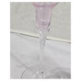 Set of Glass Candle Holders and Candlesticks