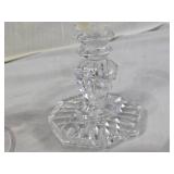 Set of Glass Candle Holders and Candlesticks
