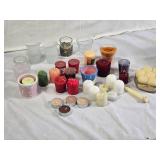 Variety of Candles and Candle Holders