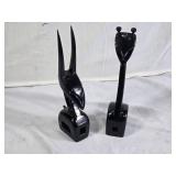 Black Abstract Animal Sculptures