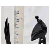 Black Abstract Animal Sculptures