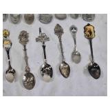 Set of Vintage Souvenir Spoons and Collectible Fork - Some Pewter