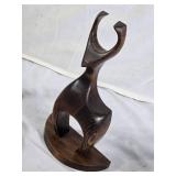Set of Hand-Carved Wooden Sculptures and Box
