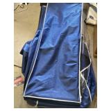 Portable Blue Garment Rack with Cover - Appears Complete