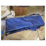 Portable Blue Garment Rack with Cover - Appears Complete