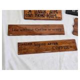 Wooden Coffee-Themed Decorative Signs