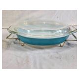 Pyrex 1.5 Quart Casserole Dish with Lid and Amber Bowl