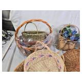 Wicker and Decorative Basket Collection including Assorted Sizes and Styles