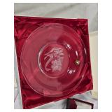 Cristalleries de Baveil Limited Edition Crystal Plate with International Silver Company Cake Server Set