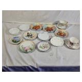 Vintage Decorative Plates and Cups Collection including Norcrest and Royal Staffordshire China Items