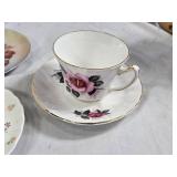 Vintage Decorative Plates and Cups Collection including Norcrest and Royal Staffordshire China Items