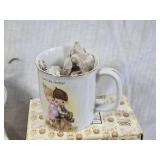 Precious Moments Enesco Mugs, Sea Shells, and Decorative Items