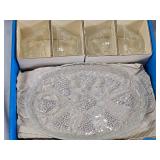 Lot of 2 Anchor Hocking Serva-Snack Set with Four Serving Trays and Four Cups