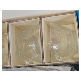 Lot of 2 Anchor Hocking Serva-Snack Set with Four Serving Trays and Four Cups