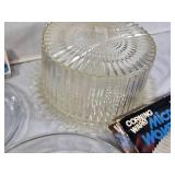 Corning Ware Microwave Rack, Glass Plates, and Table Cleaner