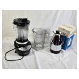 Hamilton Beach Blender, Glass Pitcher, and Insulated Chrome Pitcher