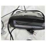 Sharp Digital Alarm Clock, Black Digital Alarm Clock, and Lasko Fan Heater