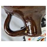 Stoneware Jug, Crock, and Bread Warmer Set with Decorative Trivet