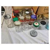 Assorted Mason Jars and Glass Containers Lot