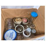 Assorted Mason Jars and Glass Containers Lot