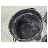 Granite Ware Stock Pot Set with Steamer Insert and Lid