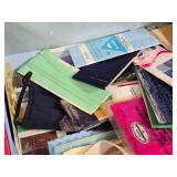 Vintage Sewing Box with Supplies and Embroidery Items