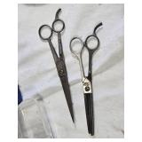 Sewing Kit with Thread Spools, Scissors (Solingen and Jaguar), and Accessorie