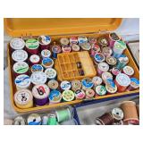 Sewing Kit with Thread Spools, Scissors (Solingen and Jaguar), and Accessorie