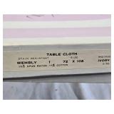 Scranton Ivory Table Cloth 72" x 108"