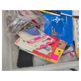 Craft Supplies and Tools including Rubber Stamps, Embossing Heat Tool, Oil Pastels, and Accessories