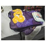 Laptop Bag, Colorful Tote, Blanket, Pot Holder, and Ultrasling II Shoulder Brace