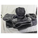 Calvin Klein Rolling Duffel Bag with Wheels and Separate Pouch