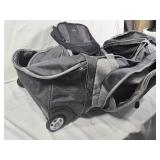 Calvin Klein Rolling Duffel Bag with Wheels and Separate Pouch